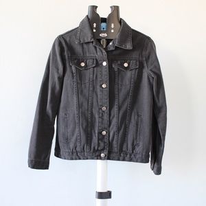 Black denim jacket